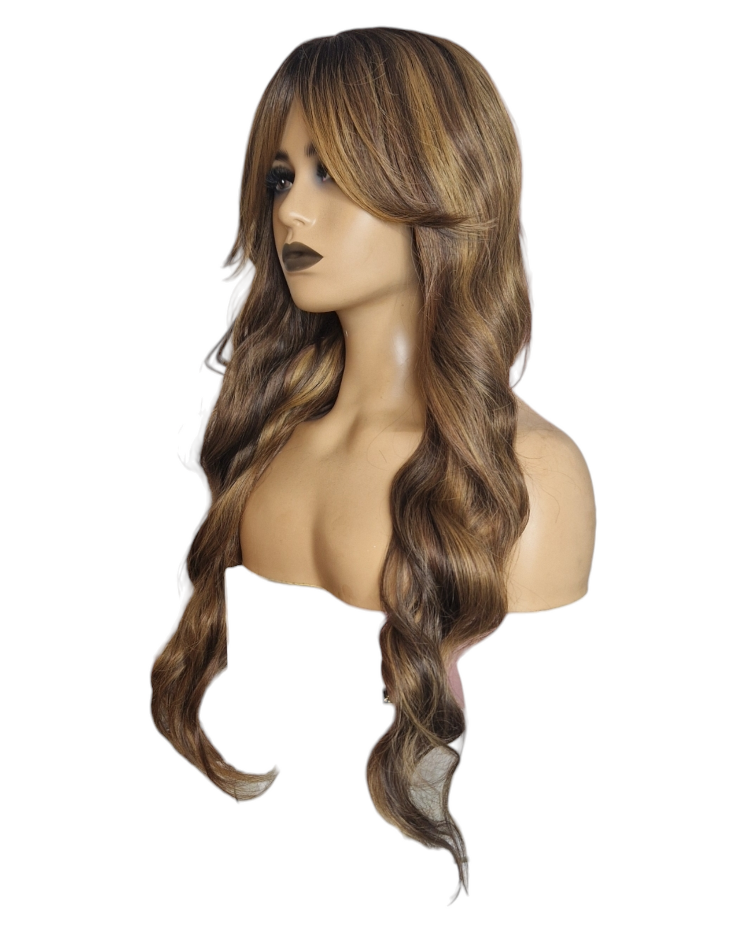 Brown Coco Middle Part Lace Wig. Wendi