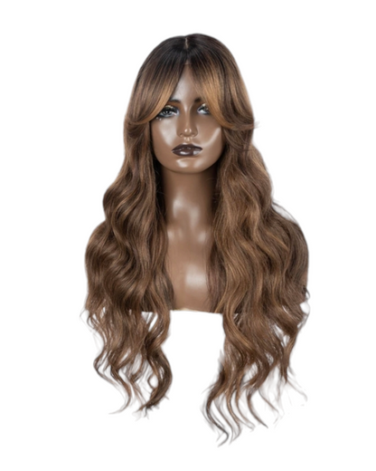 Brown Coco Middle Part Lace Wig. Wendi