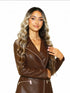 Chocolate Blonde Wavy Middle Part Lace Front Wig. Badra.