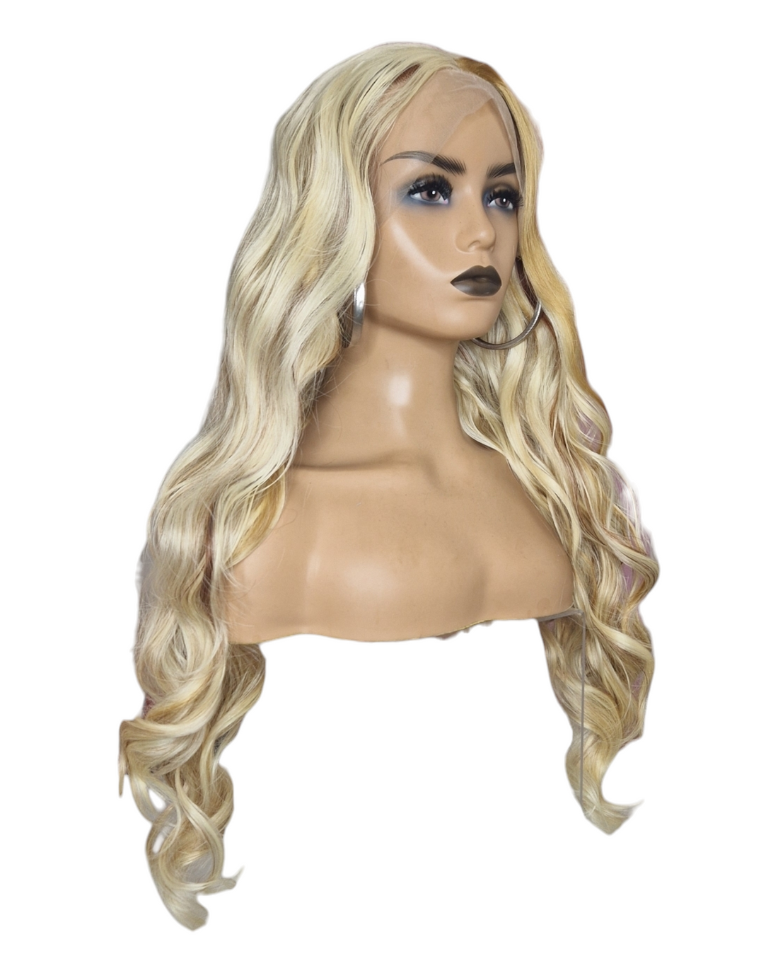 Butter Blonde Streaked Lace Front Wig. Wynne