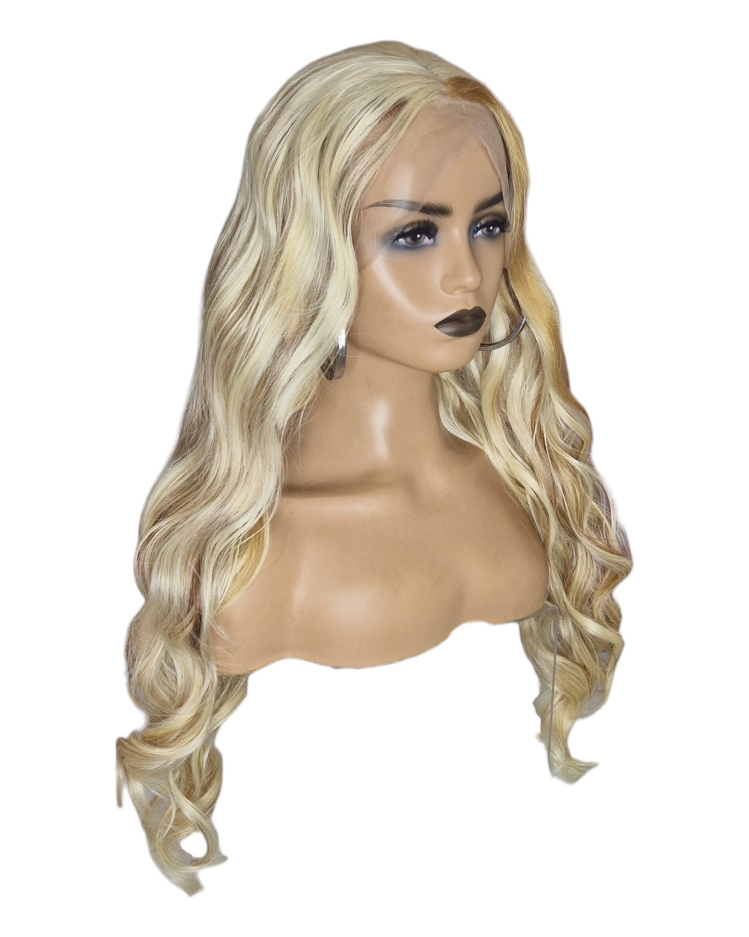 Butter Blonde Streaked Lace Front Wig. Wynne