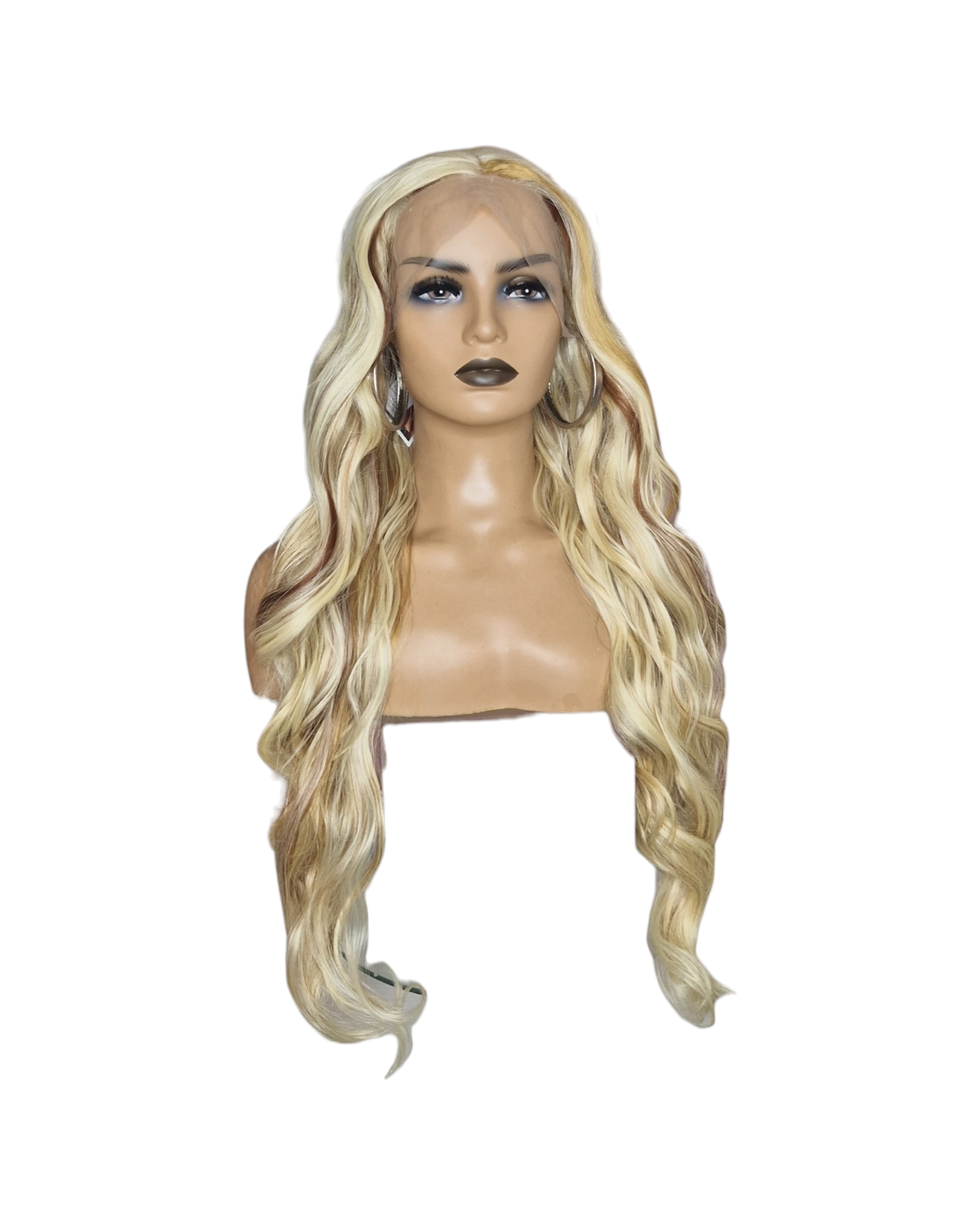 Butter Blonde Streaked Lace Front Wig. Wynne