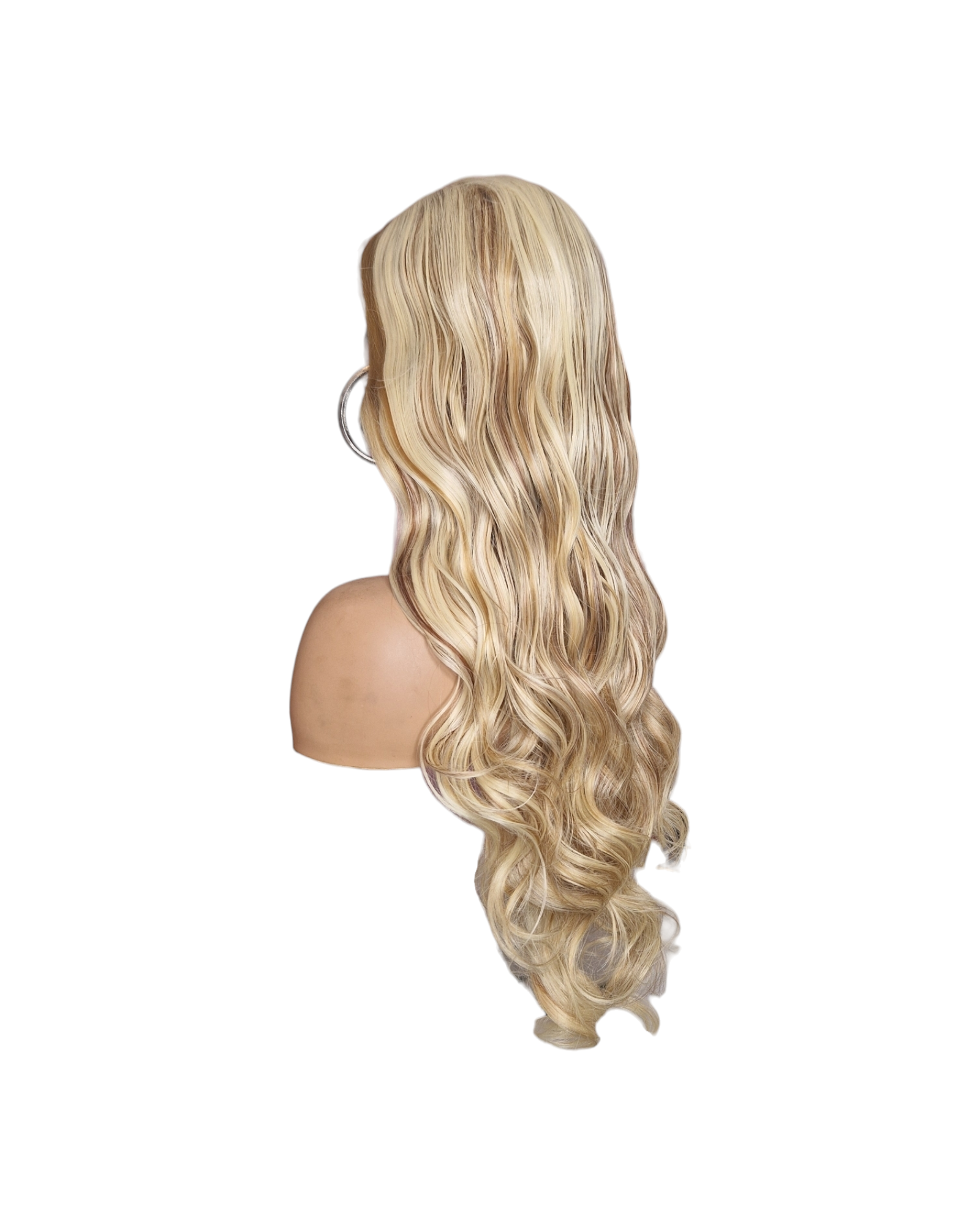 Butter Blonde Streaked Lace Front Wig. Wynne