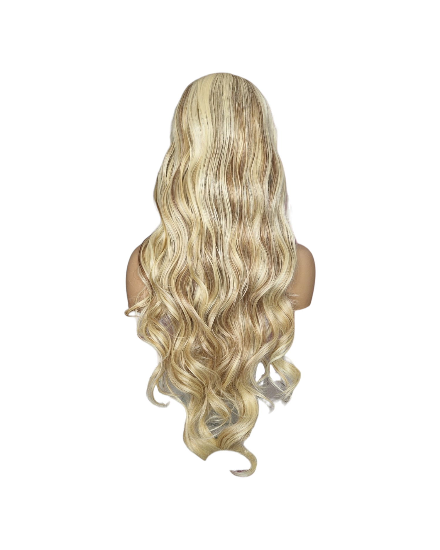 Butter Blonde Streaked Lace Front Wig. Wynne