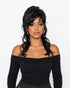 Black wavy shag mullet wig - Reema - front view - Hair By MissTresses - CelebWigs