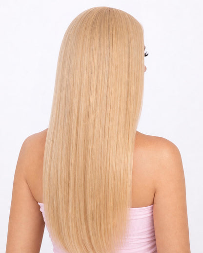 Blonde Centre Part Long Lace Front Wig. Sleek Straight Wig. Barby Wig