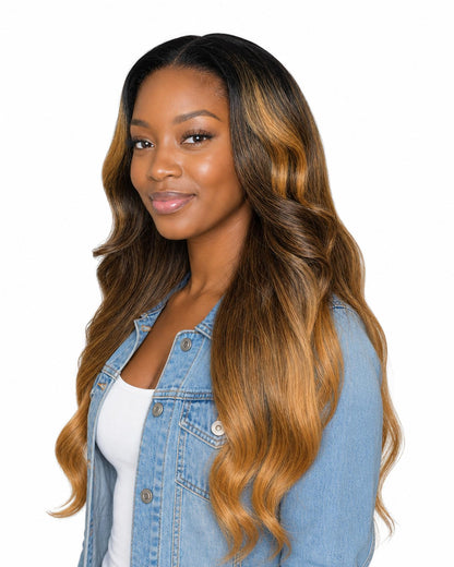Caramel Ombre Lace Front Wig. Baye
