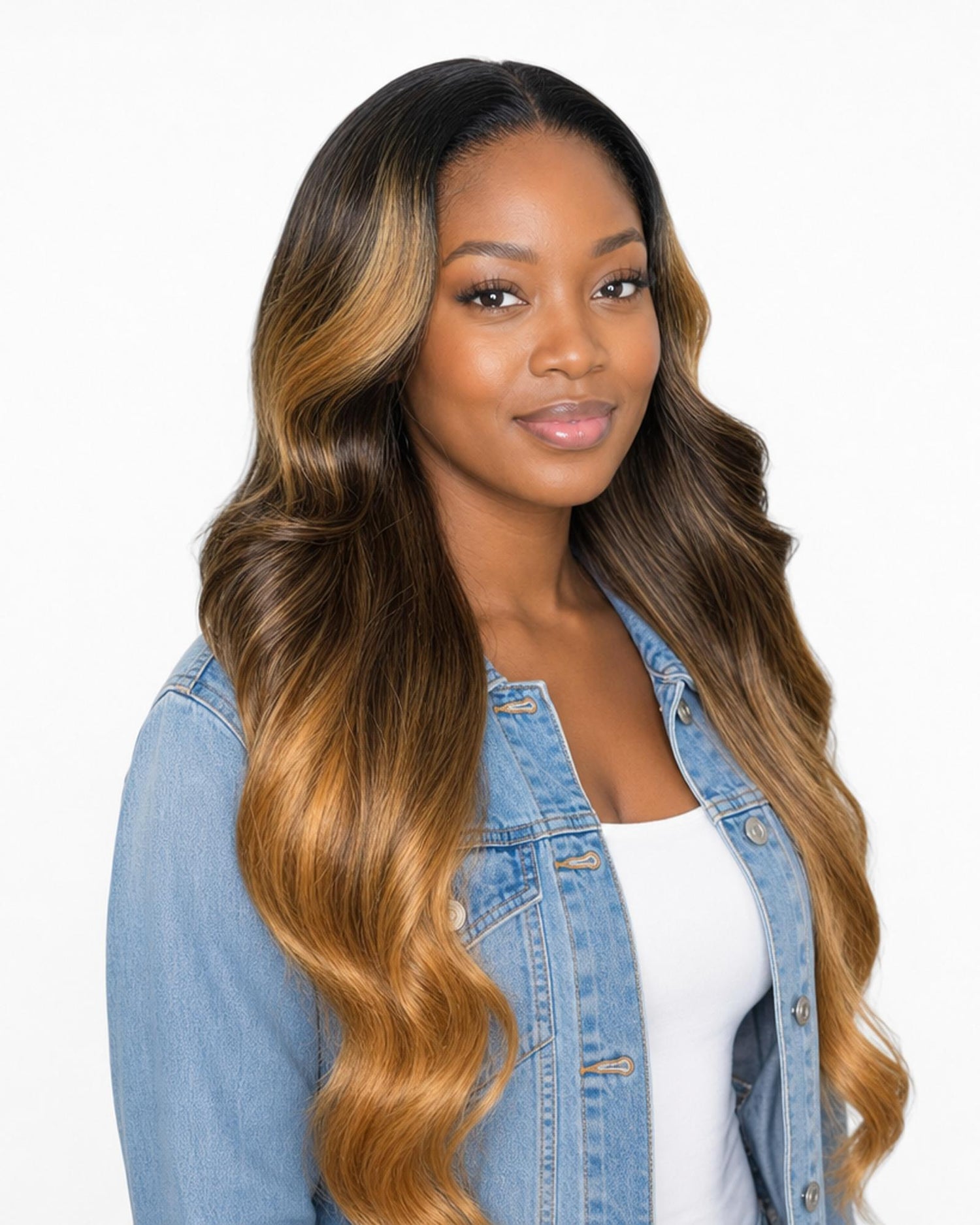 Caramel Ombre Lace Front Wig. Baye