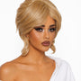 Dark Blonde Faux Up Do Bob Wig. Rose.