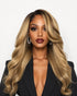 Bronte  — melted blonde highlights volume deep part lace front wig, front view