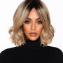 Ombre Blonde Choppy Wave Bob Wig. Abbi