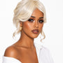 Platinum Blonde Faux Up Do Bob Wig. Rose.