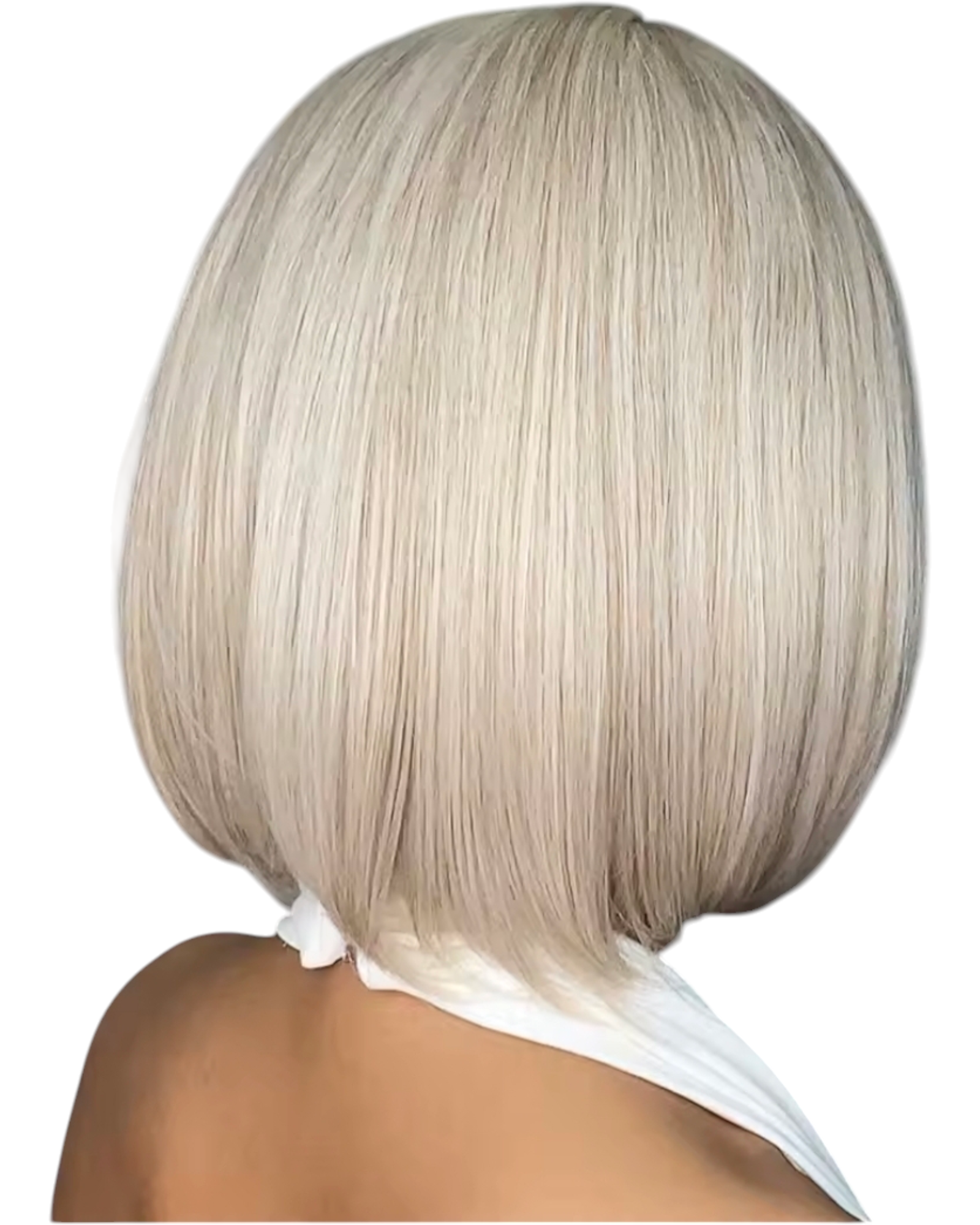 Platinum Blonde Bob Hairstyle Wig. Katie