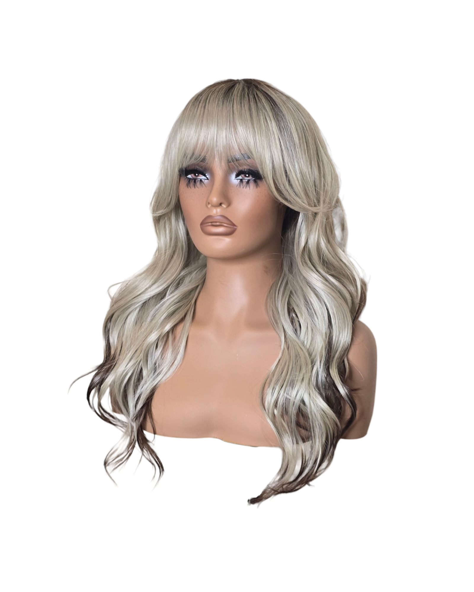 Champage Blonde Long Wavy Wig. Abigail