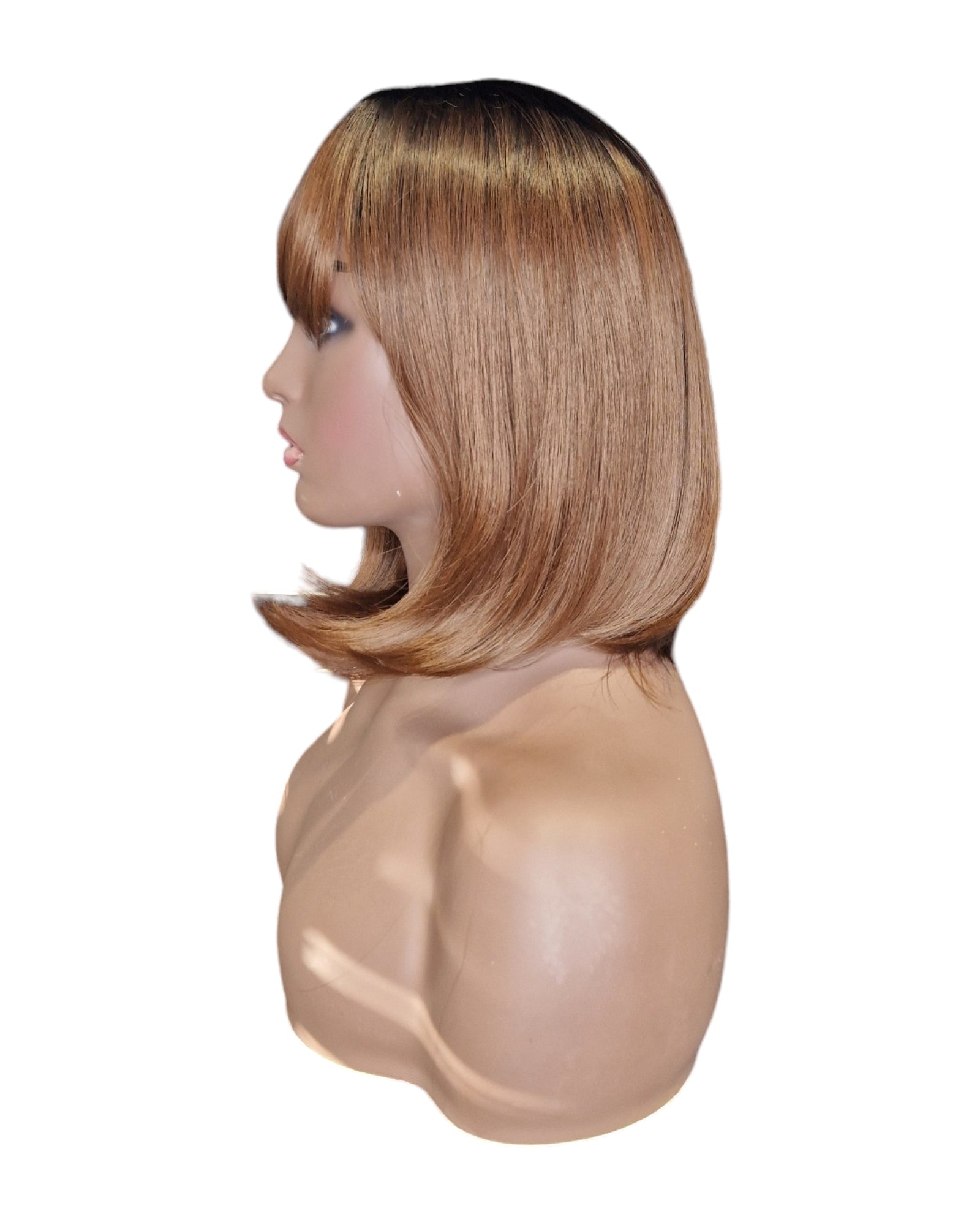 Chocolate Brown Bob Hairstyle Wig. Tya-CelebWigs