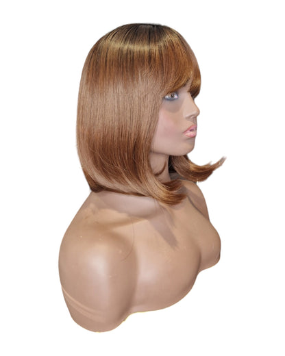 Chocolate Brown Bob Hairstyle Wig. Tya-CelebWigs