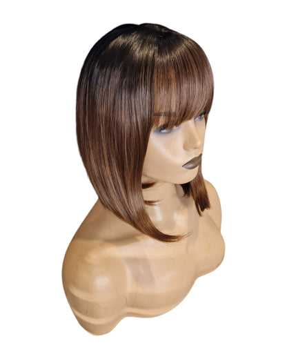 Chocolate Brown Bob Hairstyle Wig. Tya-CelebWigs