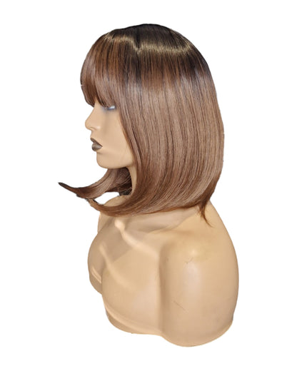 Chocolate Brown Bob Hairstyle Wig. Tya-CelebWigs