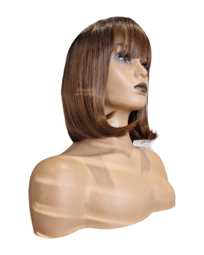 Chocolate Brown Bob Hairstyle Wig. Tya-CelebWigs