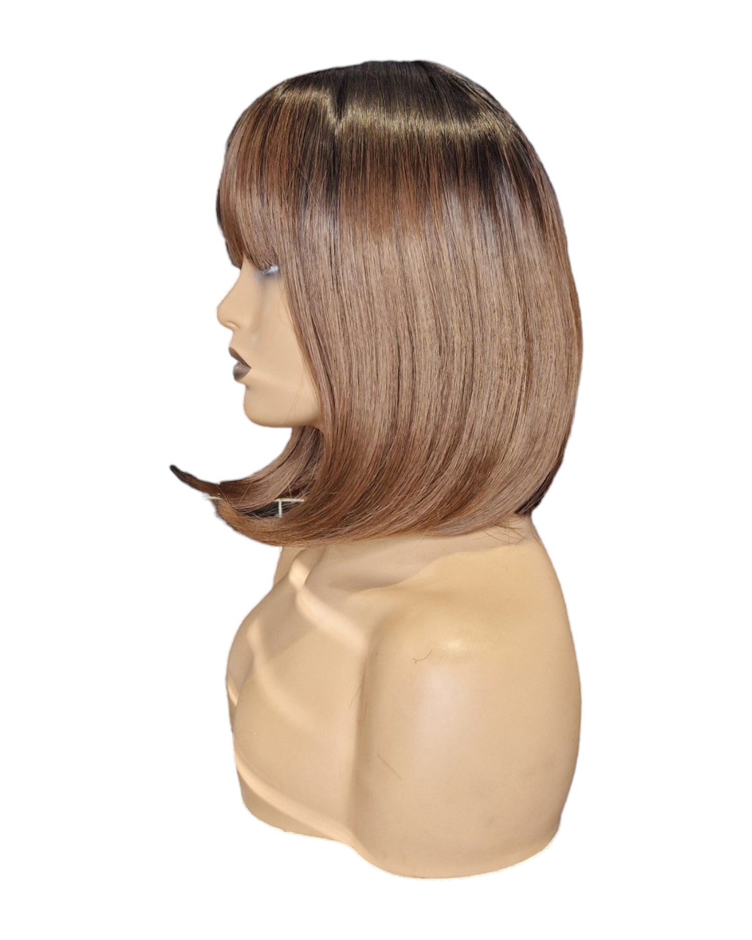 Chocolate Brown Bob Hairstyle Wig. Tya-CelebWigs