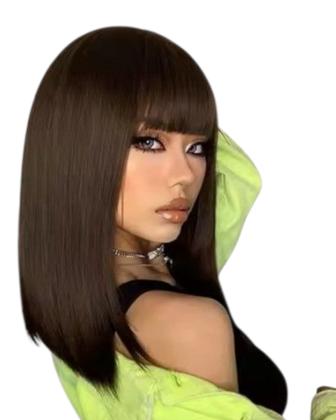 Dark Brown Straight Bob Wig. Kadence