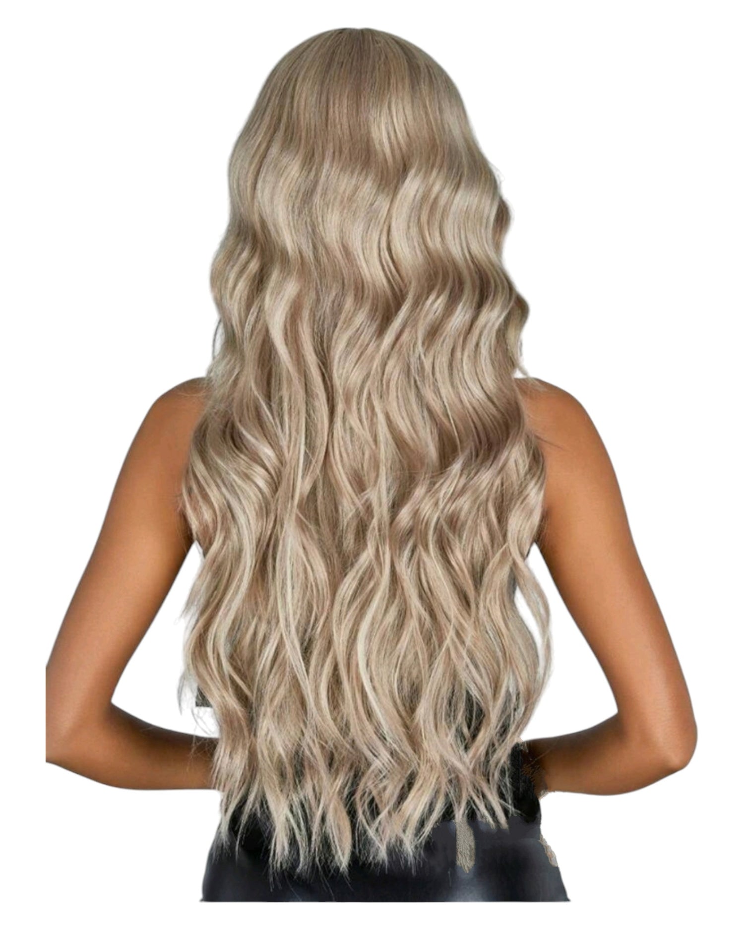 Golden Blonde Long Wavy Wig. Uma