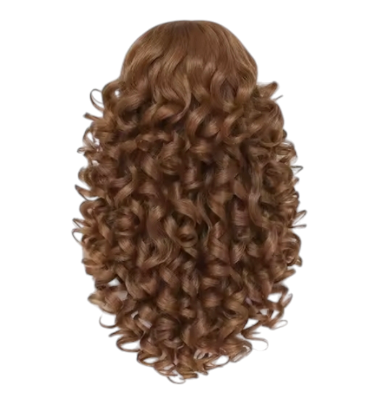 Light Brown Curly Lace Front Wig. Zena