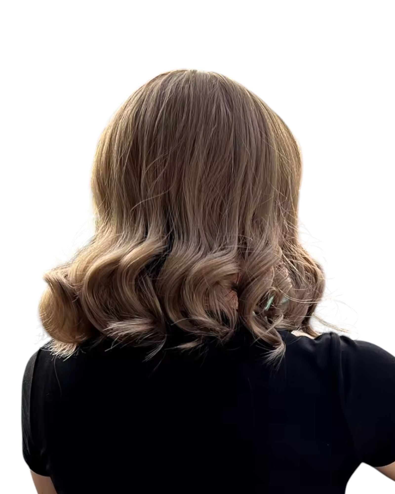 Light Brown Wavy Bob Wig. Clare