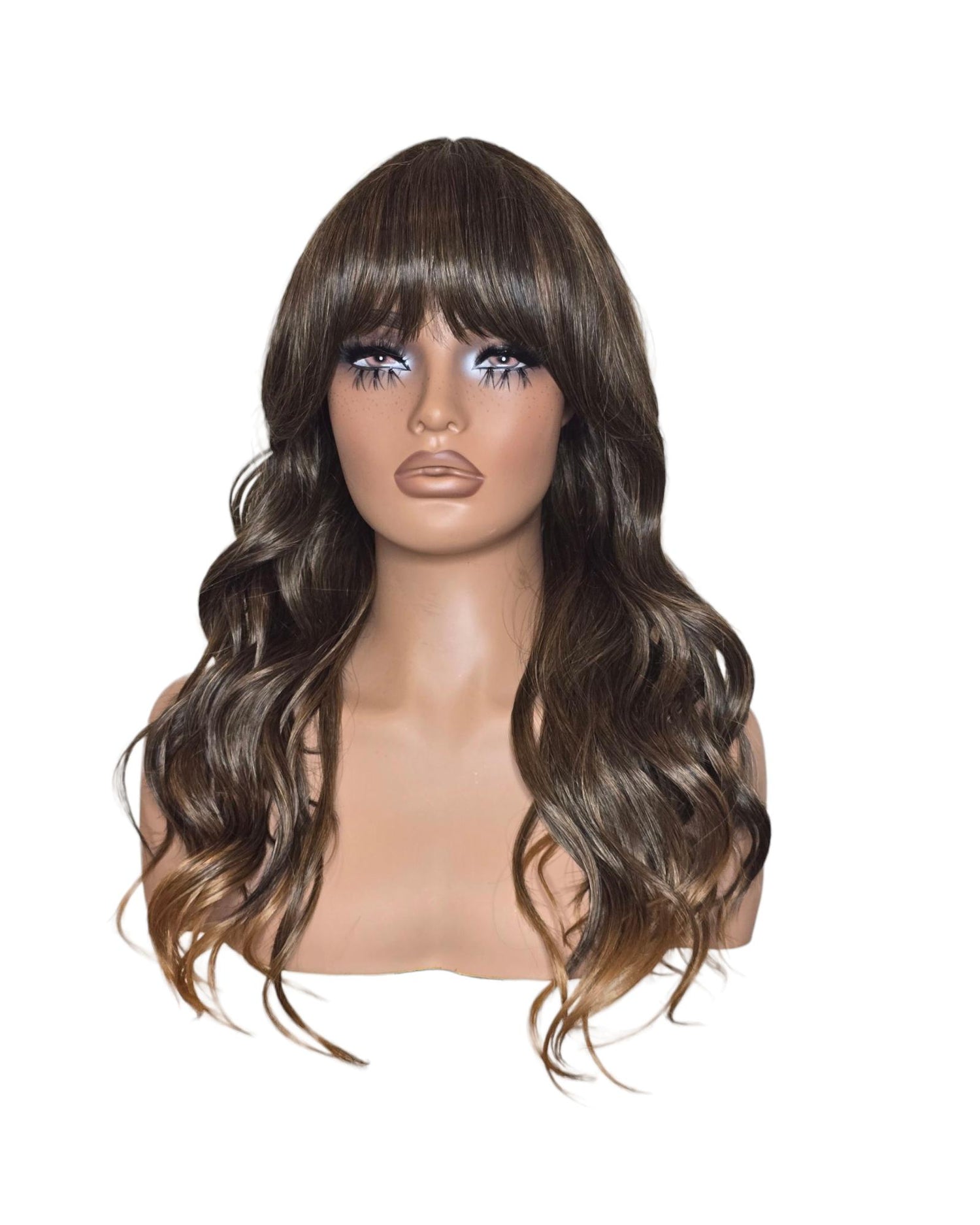 Mid Brown Long Wavy Wig. Abigail