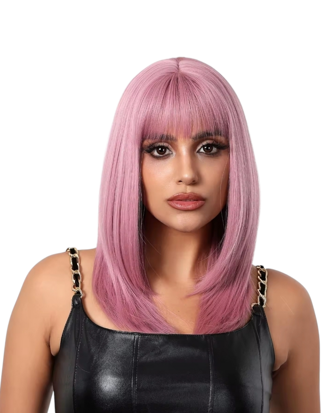 Pink Long Bob Wig. Sakura