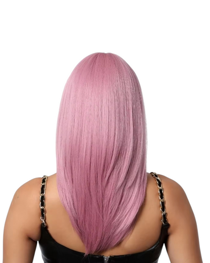 Pink Long Bob Wig. Sakura