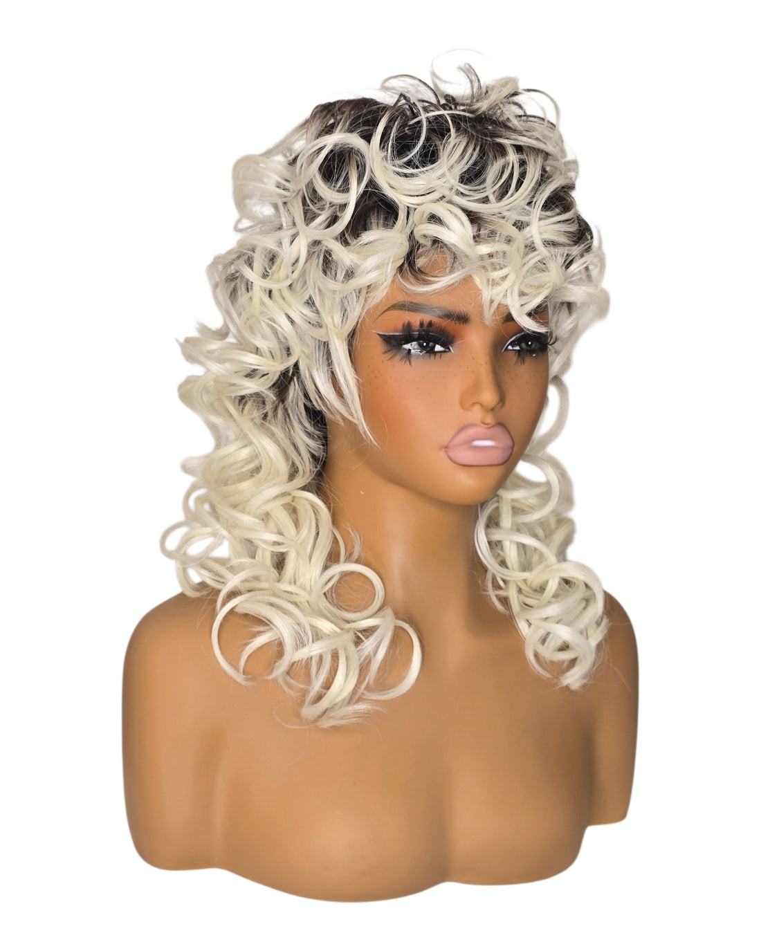 Blonde Shag Mullet Hairstyle Wig. Reeva