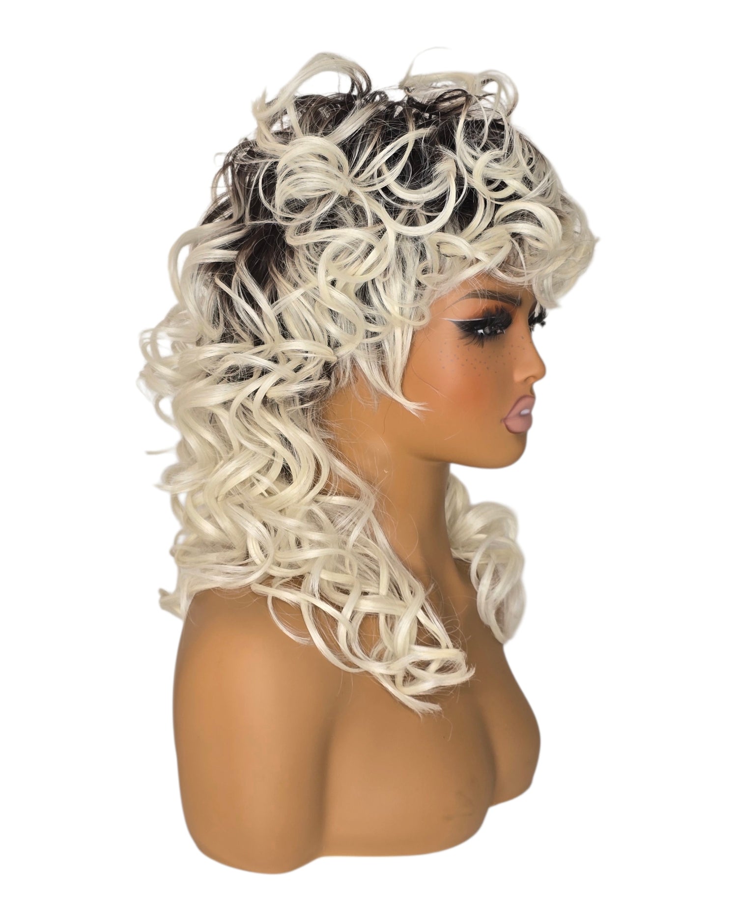 Blonde Shag Mullet Hairstyle Wig. Reeva