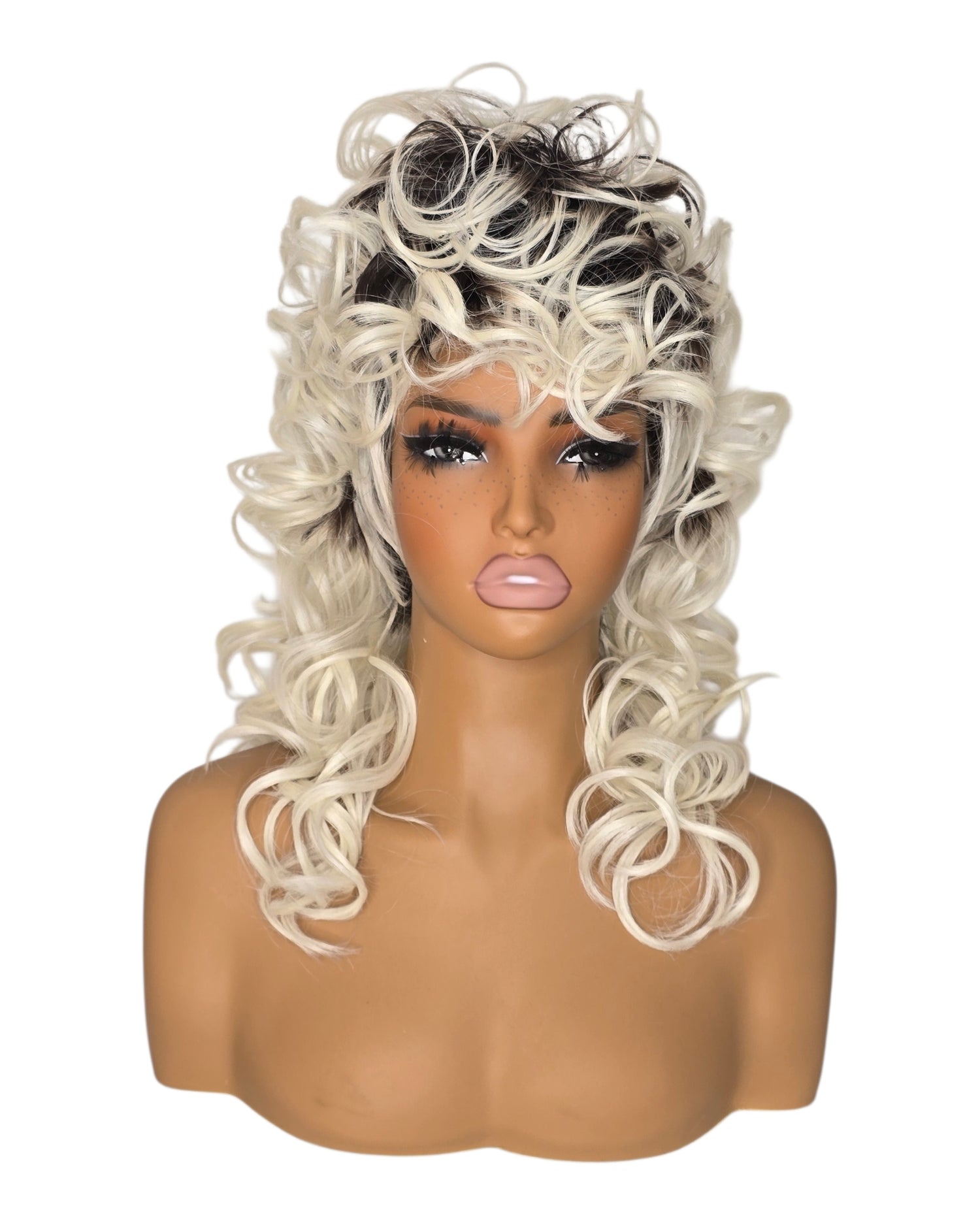Blonde Shag Mullet Hairstyle Wig. Reeva