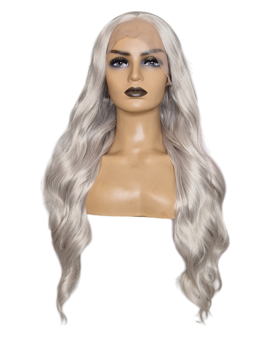 Platinum Steel Blonde Long  Lace Front Wig. VidaX