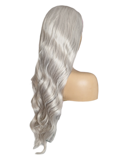 Platinum Steel Blonde Long  Lace Front Wig. VidaX