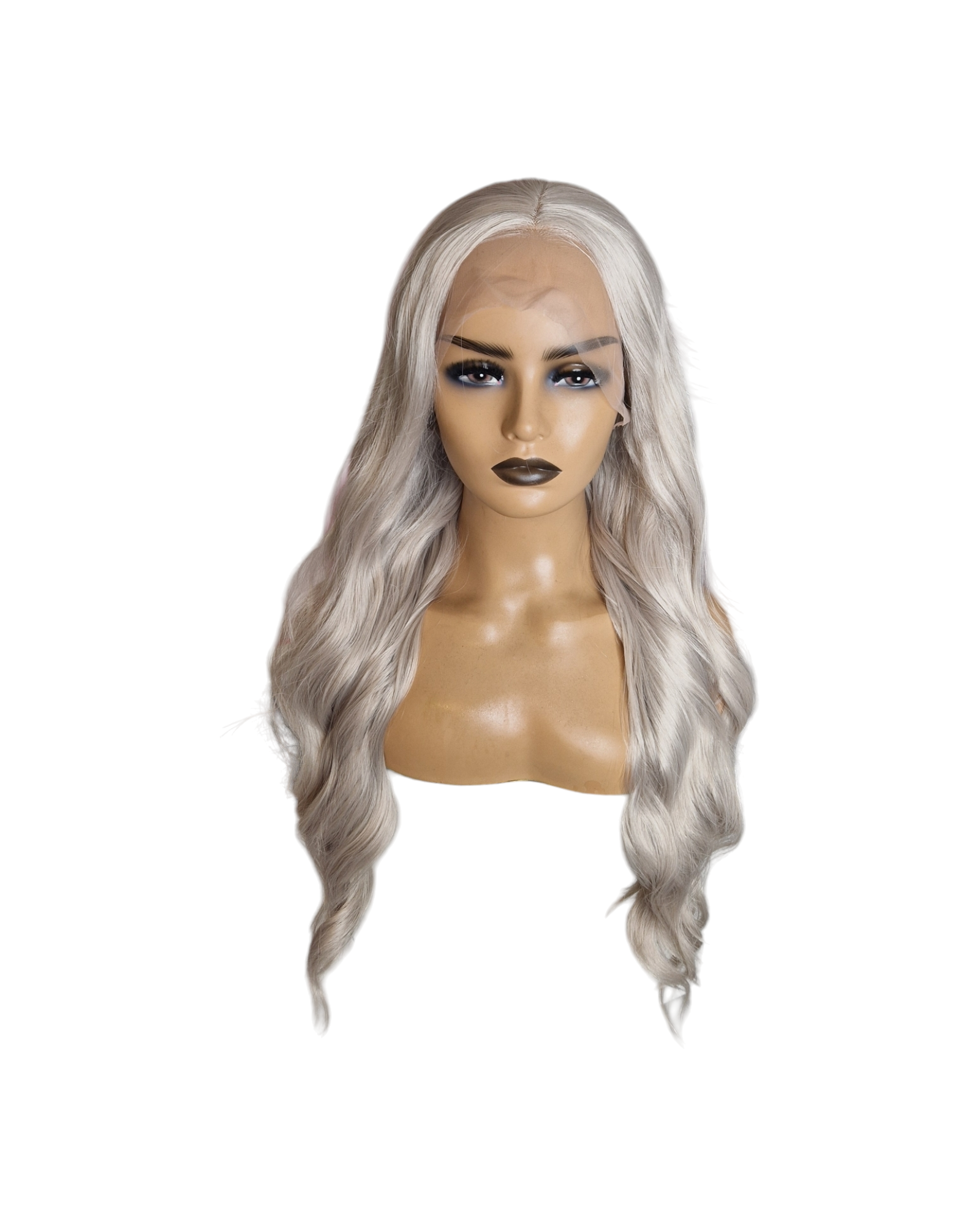 Platinum Steel Blonde Long  Lace Front Wig. VidaX