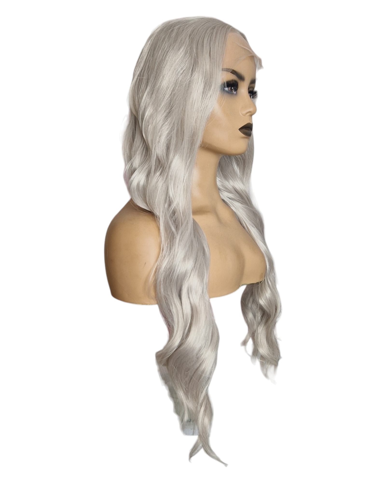 Platinum Steel Blonde Long  Lace Front Wig. VidaX