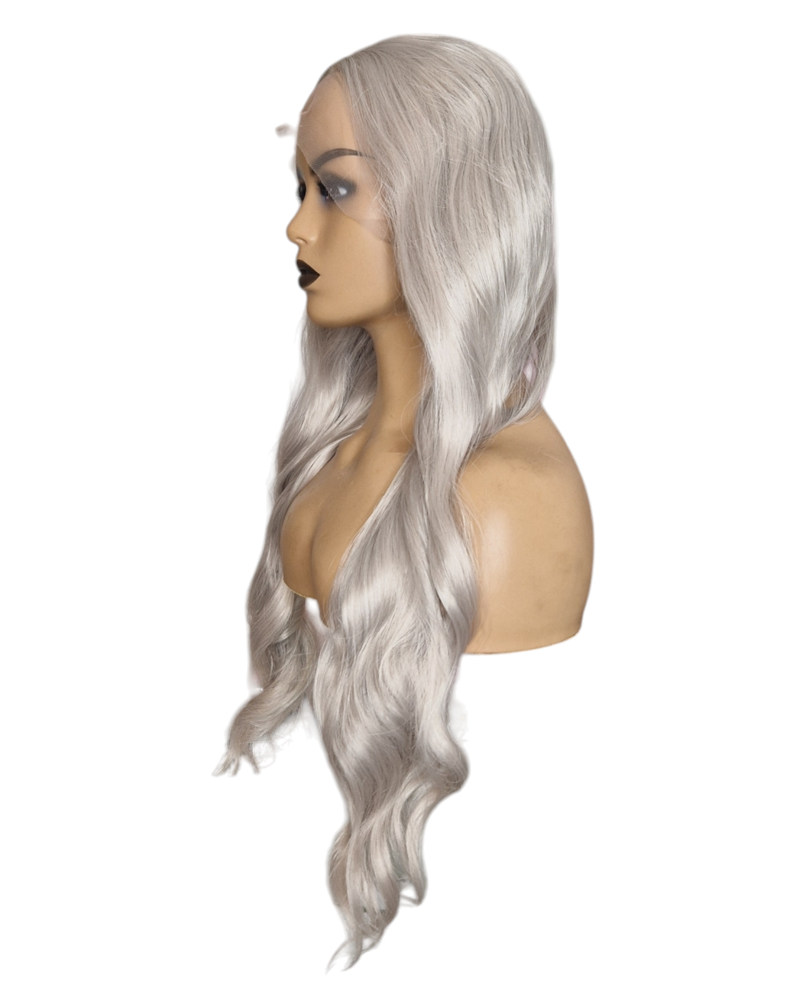 Platinum Steel Blonde Long  Lace Front Wig. VidaX