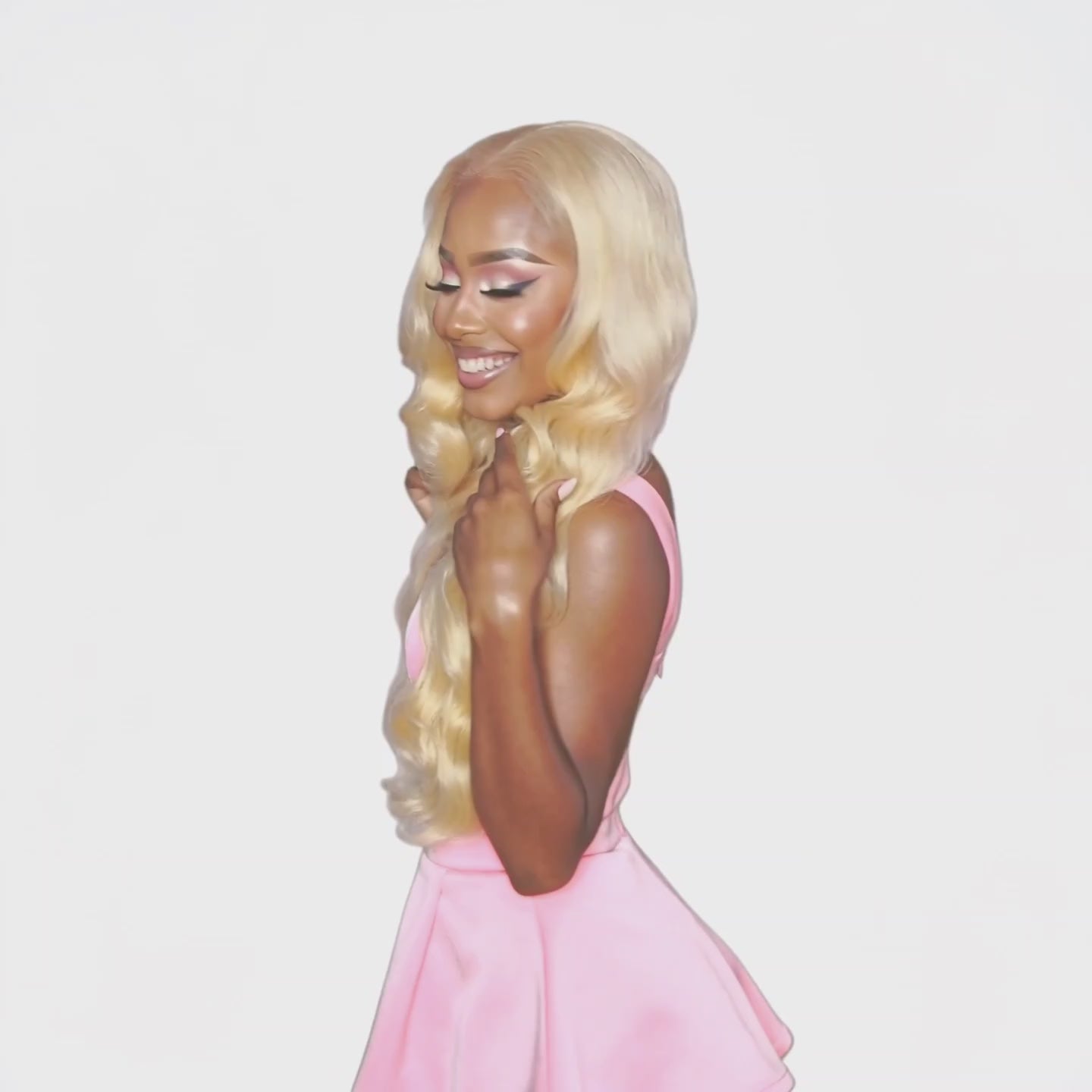 Blonde Long Glamour Lace Front Wig. Boujee