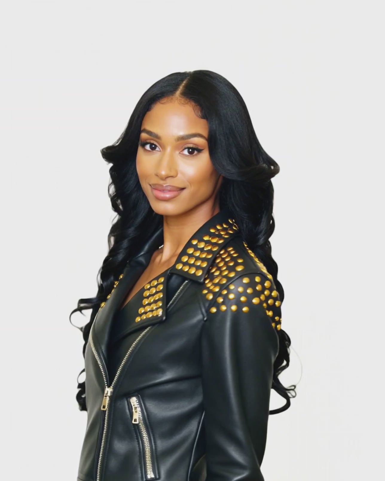 Black Long Wavy Lace Front Wig. Echo