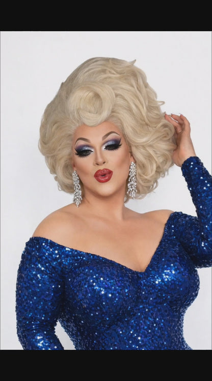 Light Blonde Bouffant Drag Queen Wig
