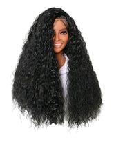 T Part Natural Curl Lace Front Black Wig. Starlet.-CelebWigs