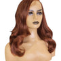 Reddish Brown Bouncy Lace Front Wig. Doree