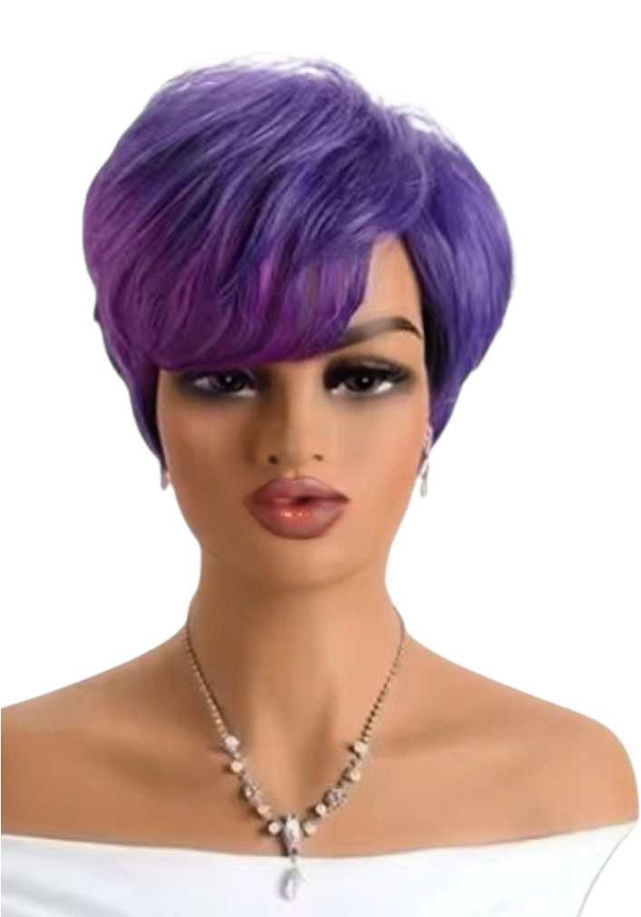 Purple Urchin Cut Short Wig. Bora