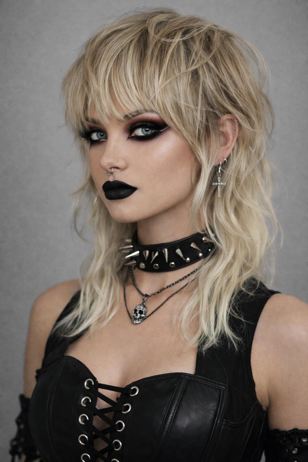 Rock Chick Glam Mullet Wig - Blonde Bombshell Edit. Miley wig.