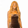 Apricot Wavy Long Middle Part Lace Front Wig. Badra.