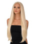 Blonde extra long sleek lace front wig - Godiva - front view - CelebWigs