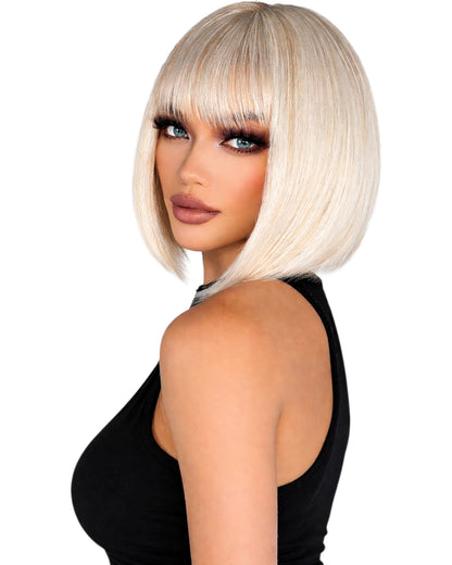Champagne Platinum Blonde Bob Wig. Katie