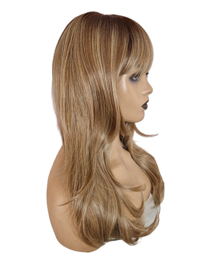 Honey Blonde Fringe Bangs Bardot Wig-CelebWigs